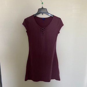 surplice skater dress